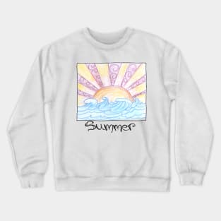 Summer sea sun fun beach print Crewneck Sweatshirt